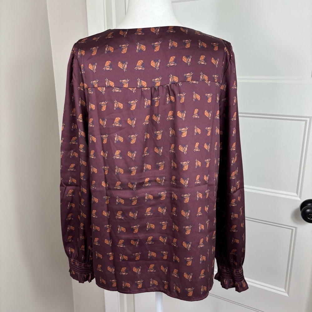 Talbots Equestrian Blouse‎ Size M - Picture 4 of 6